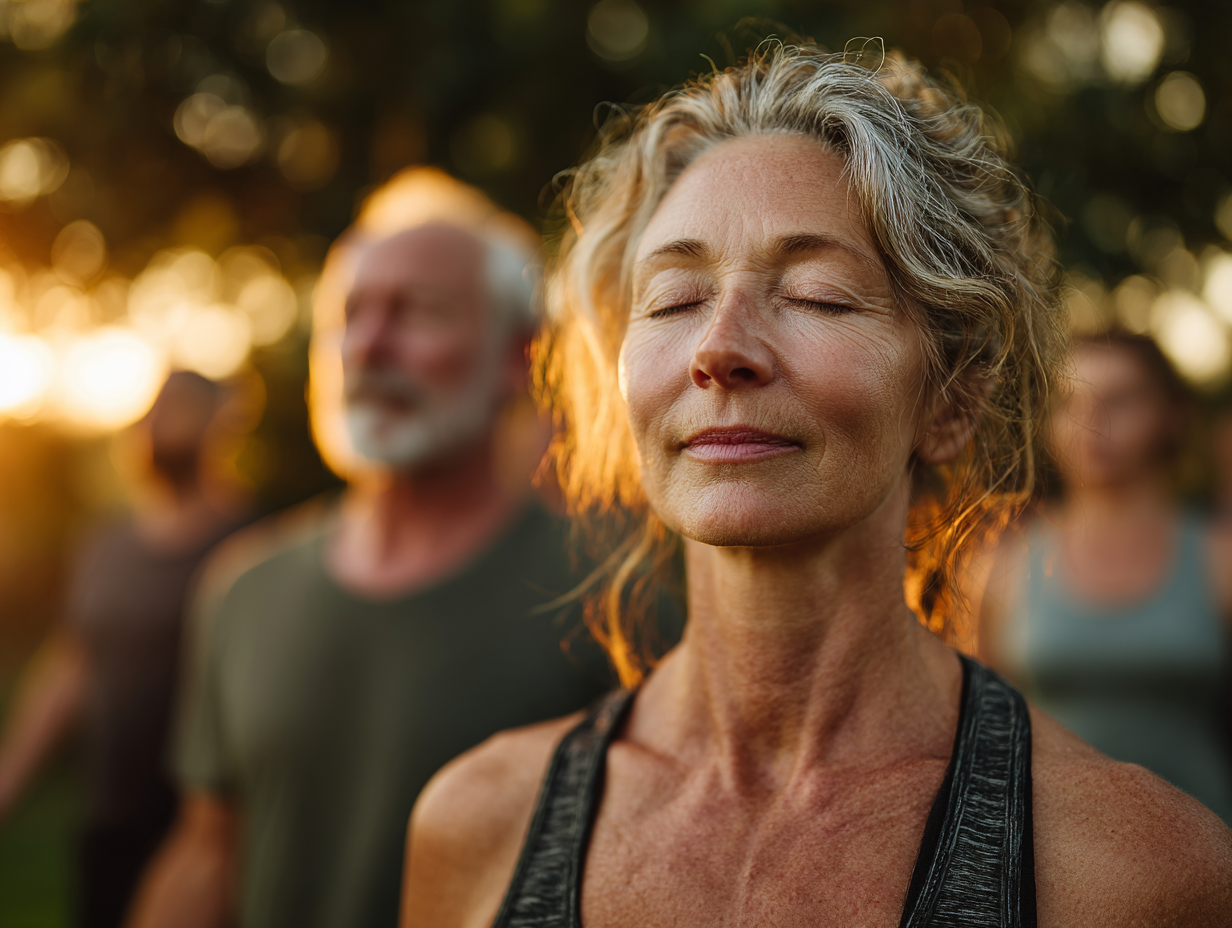 Старші люди займаються спортом